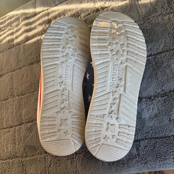 Hey Dude Wally Patriotic American Flag Men’s Size 12 Lightweight Summer Shoes - Picture 8 of 8